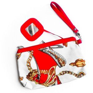 Makeup Bag/Wristlet W/Compact Mirror NWT